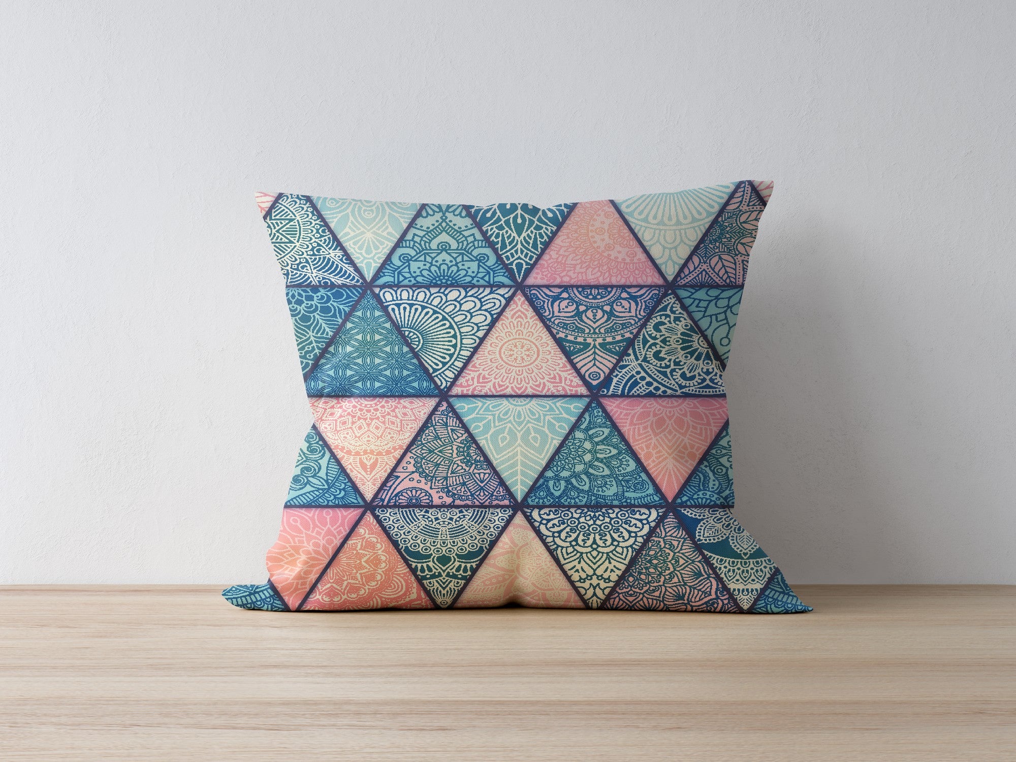 Capa de Almofada – 43 x 43 cm – Multicolorido – Poliéster e Algodão