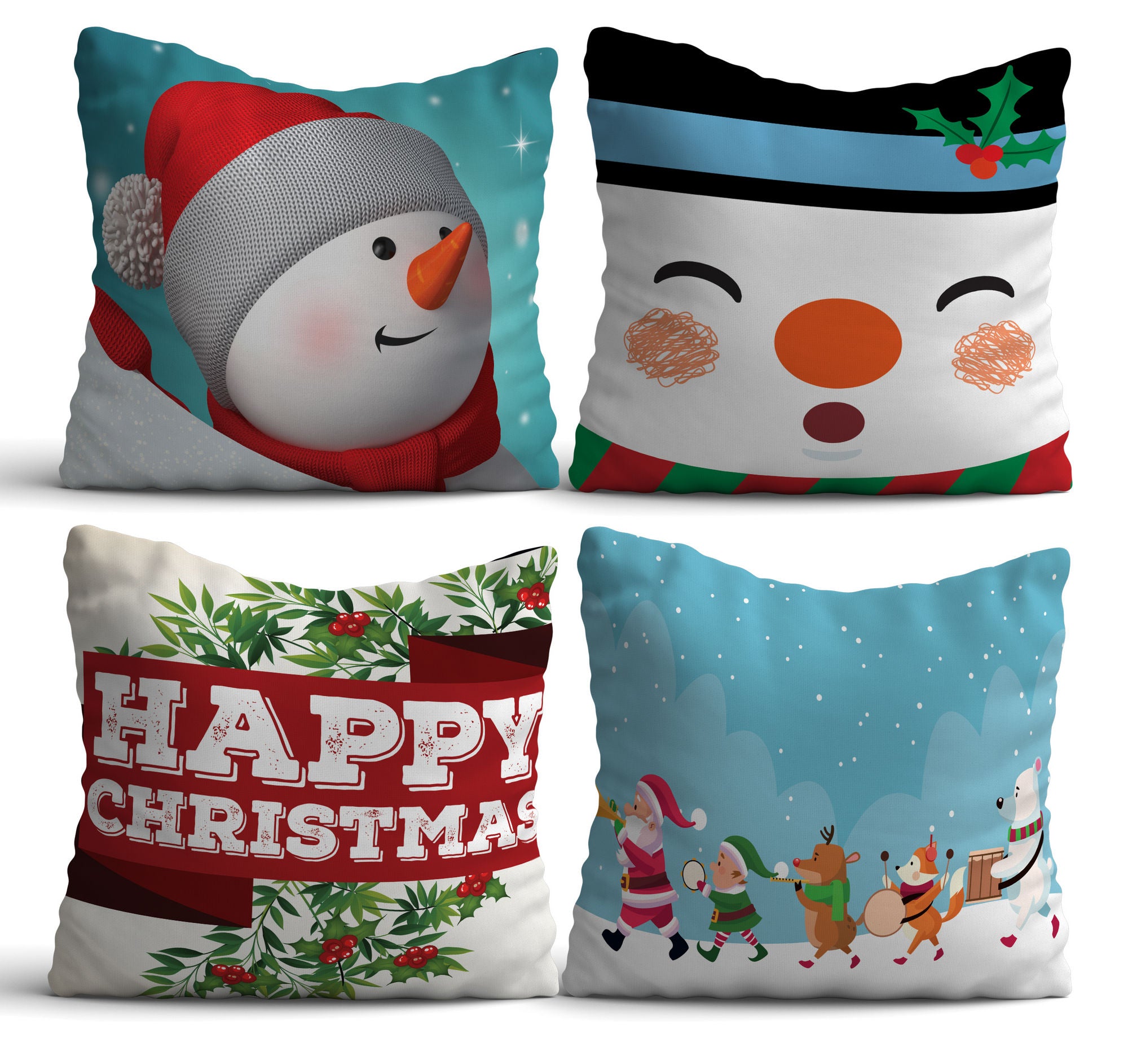Conjunto de almofadas – 43 x 43 cm – Multicolorido – Algodão/POLIÉSTER