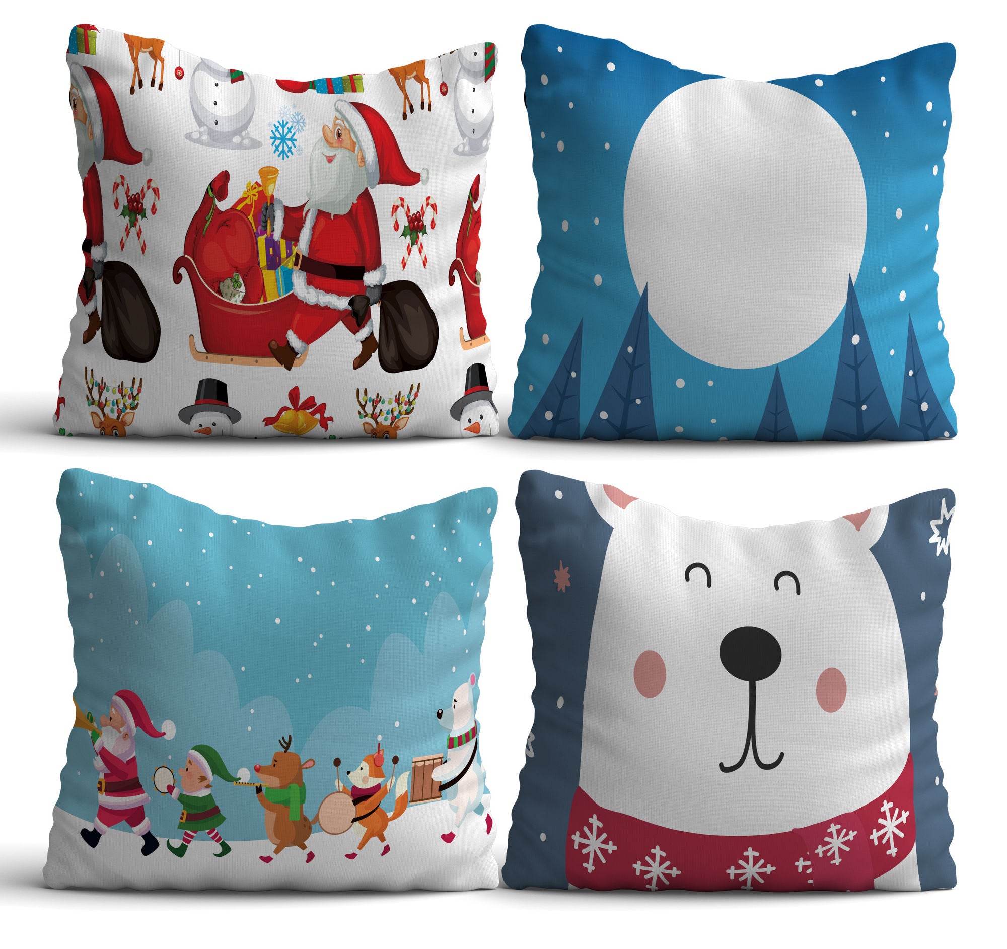 Conjunto de almofadas – 43 x 43 cm – Multicolorido – Algodão e poliéster