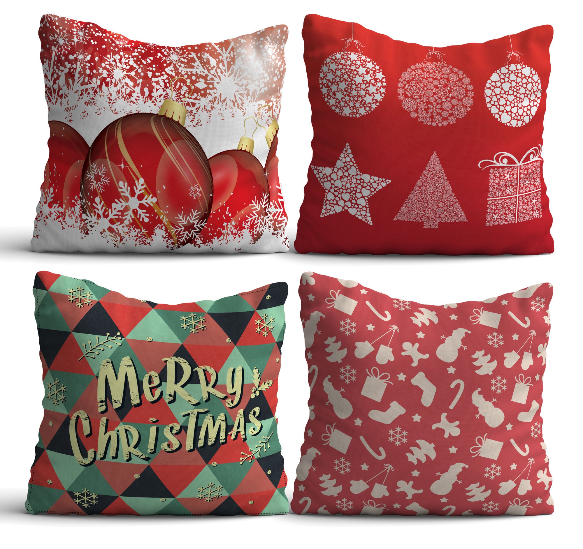 Conjunto de almofadas – 43 x 43 cm – Multicolorido – Algodão e Poliéster