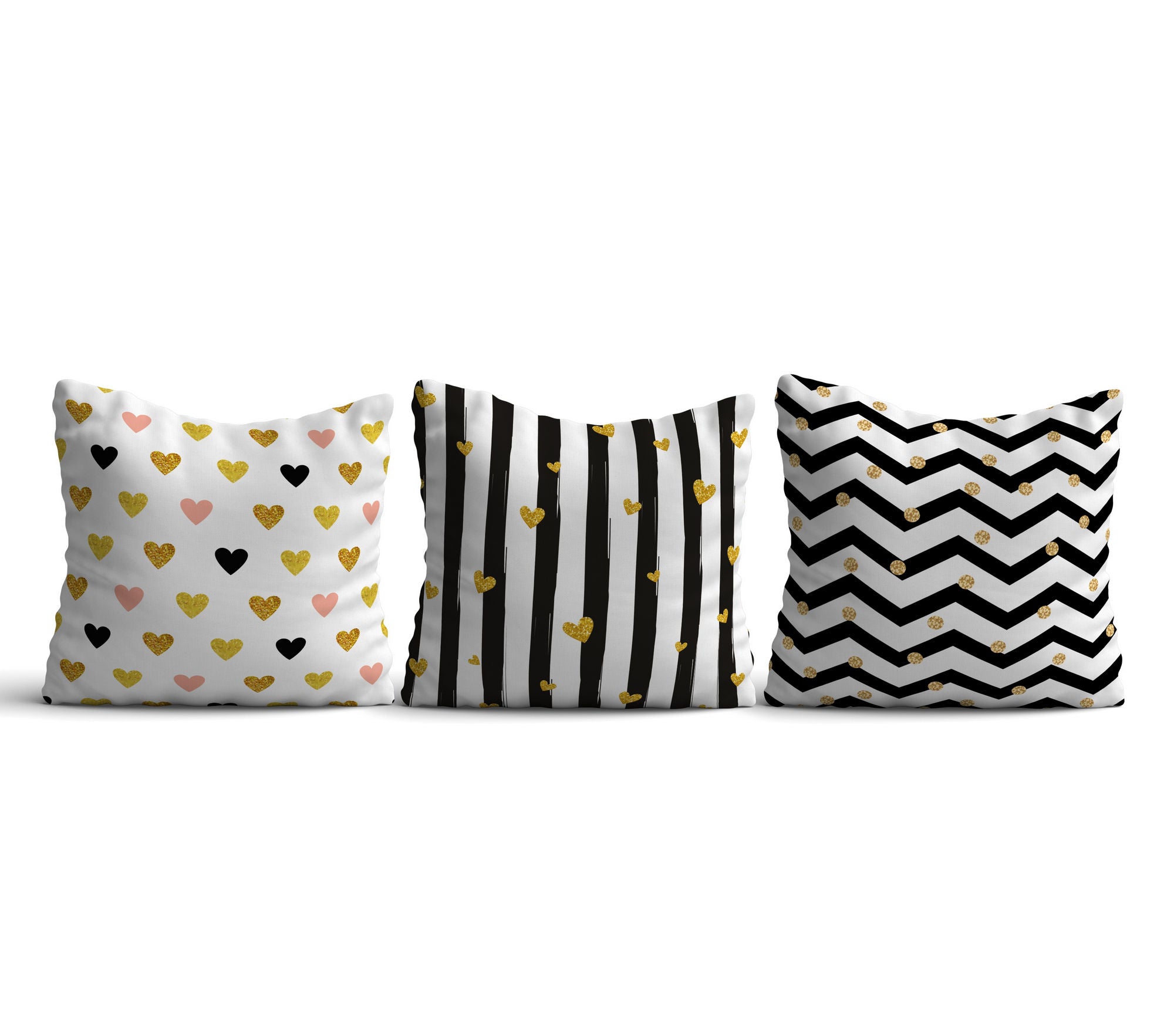 Conjunto de almofadas – 43 x 43 cm – Multicolorido – Algodão e poliéster