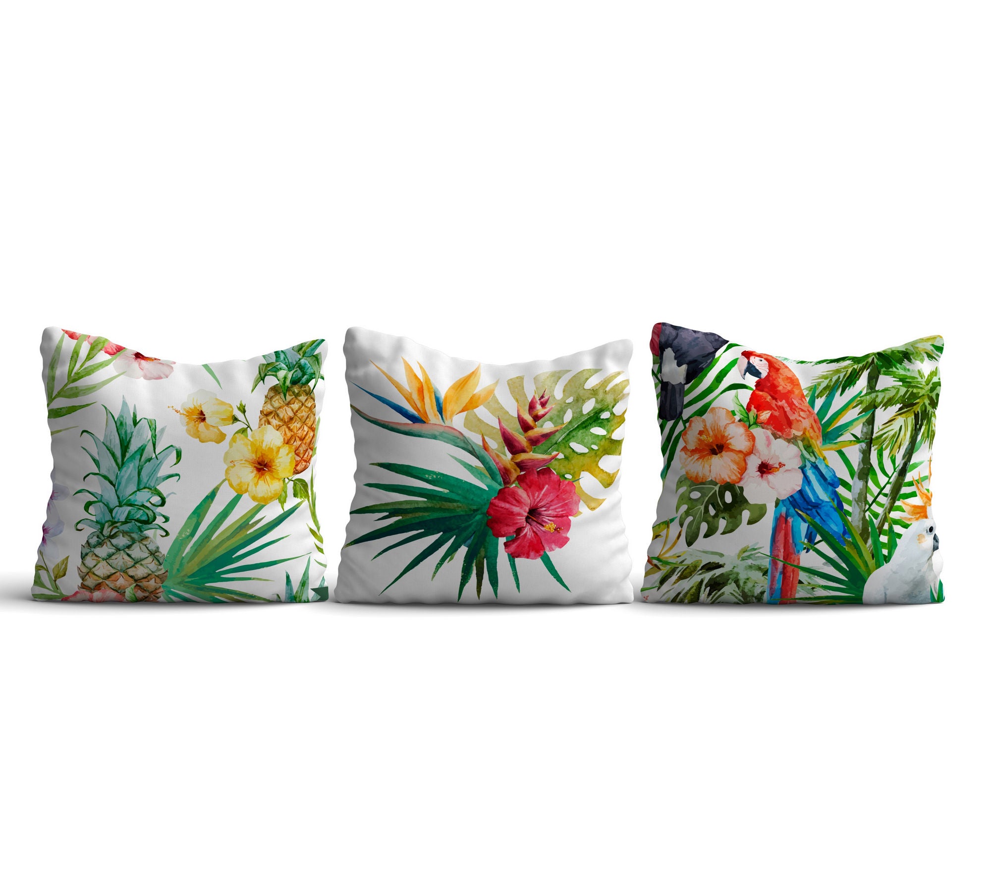 Conjunto de almofadas – 43 x 43 cm – Multicolorido – Algodão e poliéster
