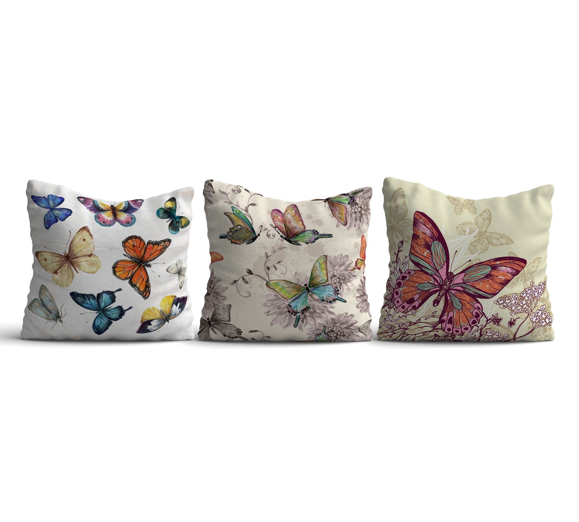 Conjunto de almofadas – 43 x 43 cm – Multicolorido – Algodão e poliéster