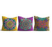 Conjunto de almofadas – 43 x 43 cm – Multicolorido – Algodão / Poliéster