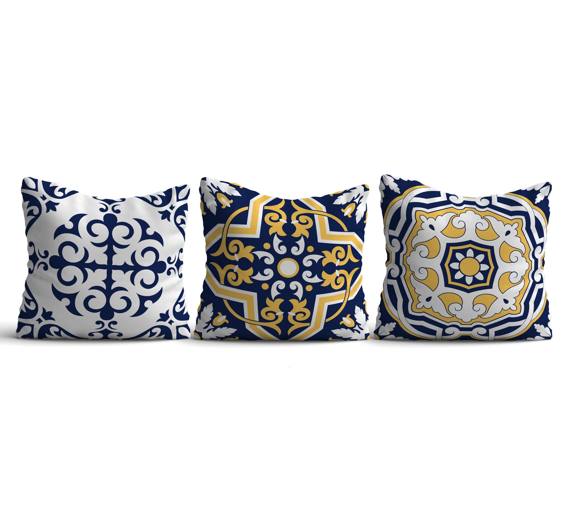 Conjunto de almofadas – 43 x 43 cm – Multicolorido – Algodão e poliéster