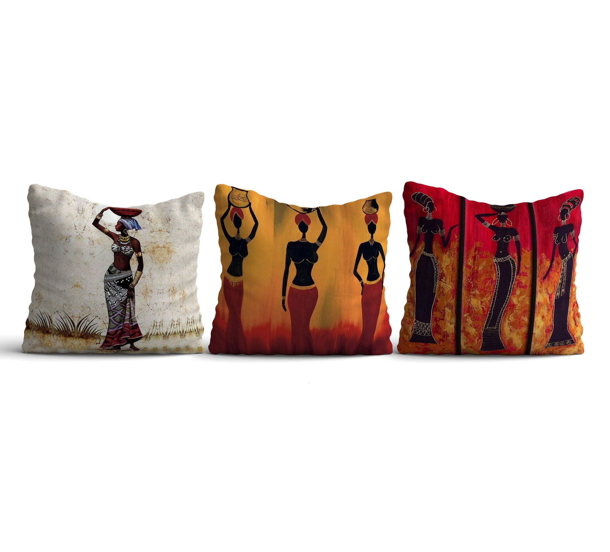 Conjunto de almofadas – 43 x 43 cm – Multicolorido – Algodão e poliéster