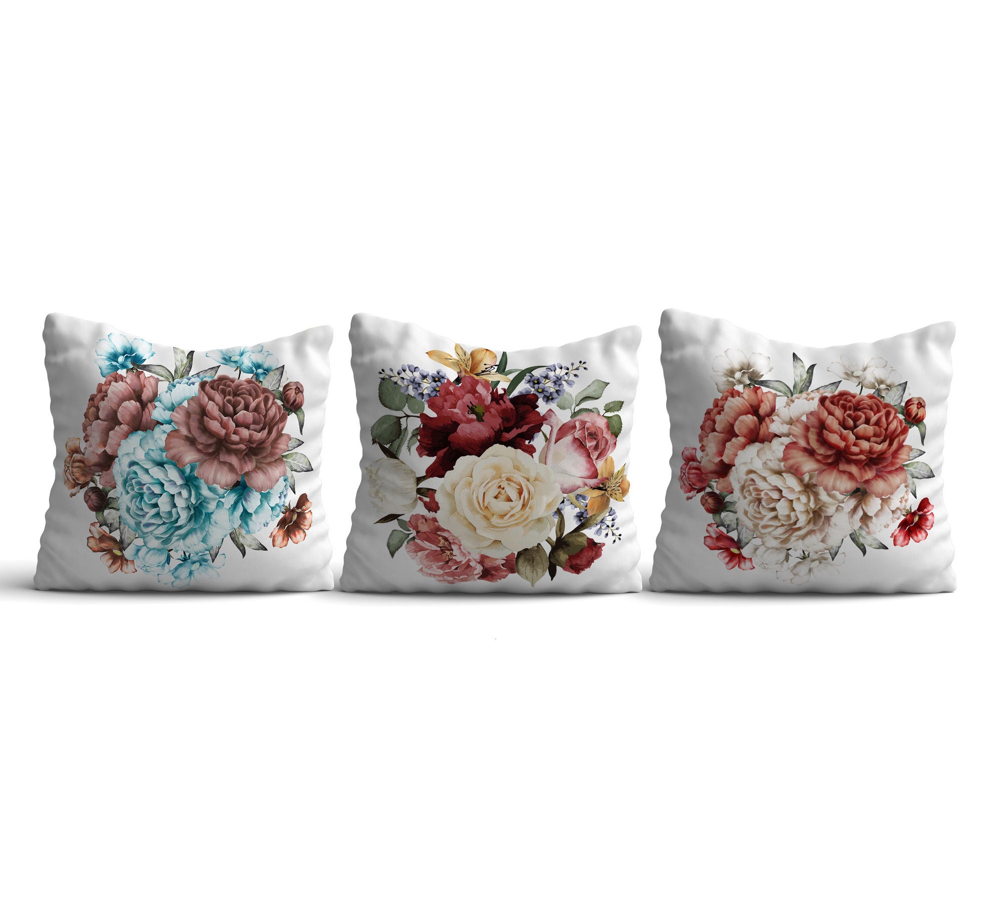 Conjunto de almofadas – 43 x 43 cm – Multicolorido – Algodão e poliéster