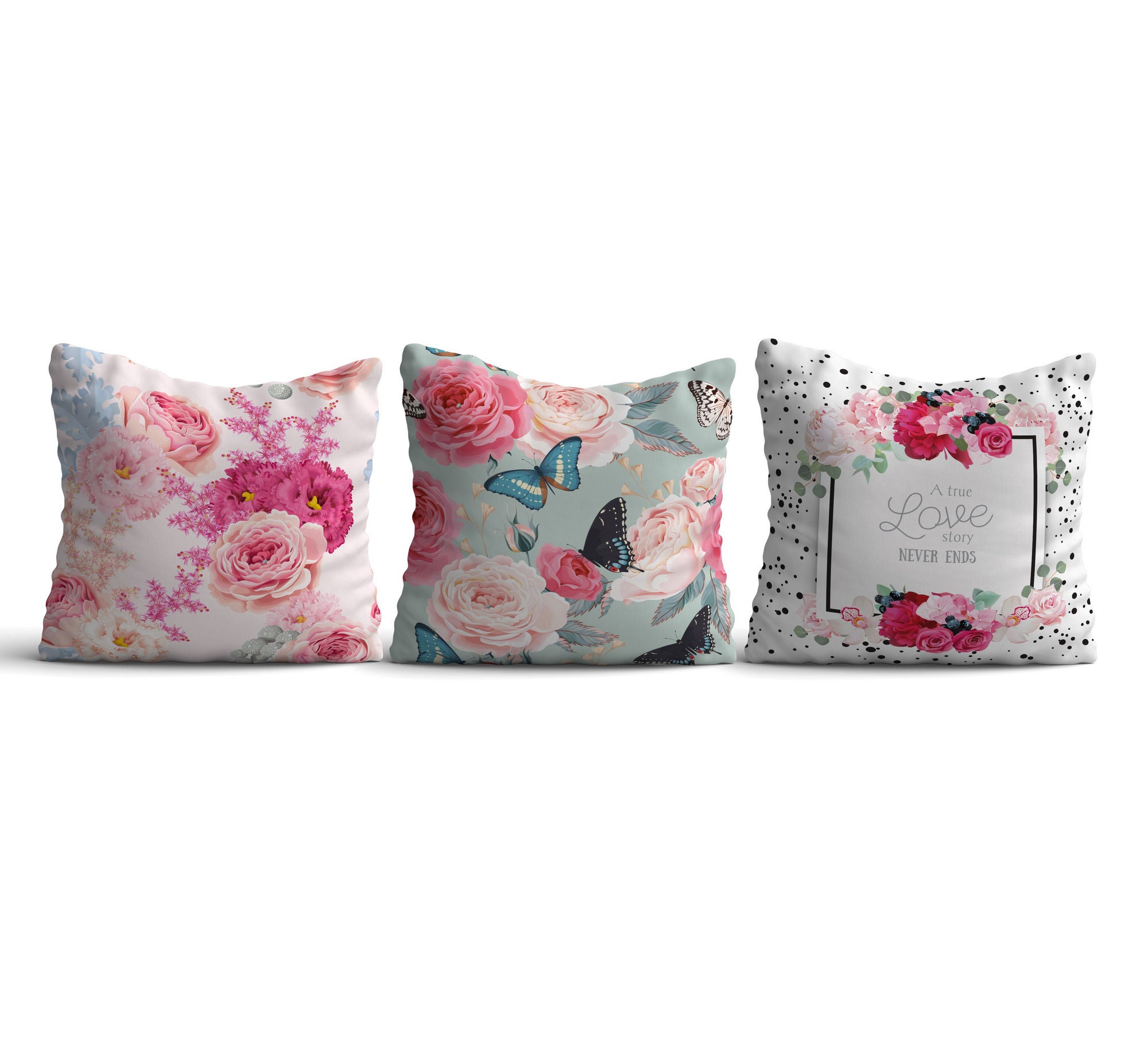 Conjunto de almofadas – 43 x 43 cm – Multicolorido – Algodão e poliéster