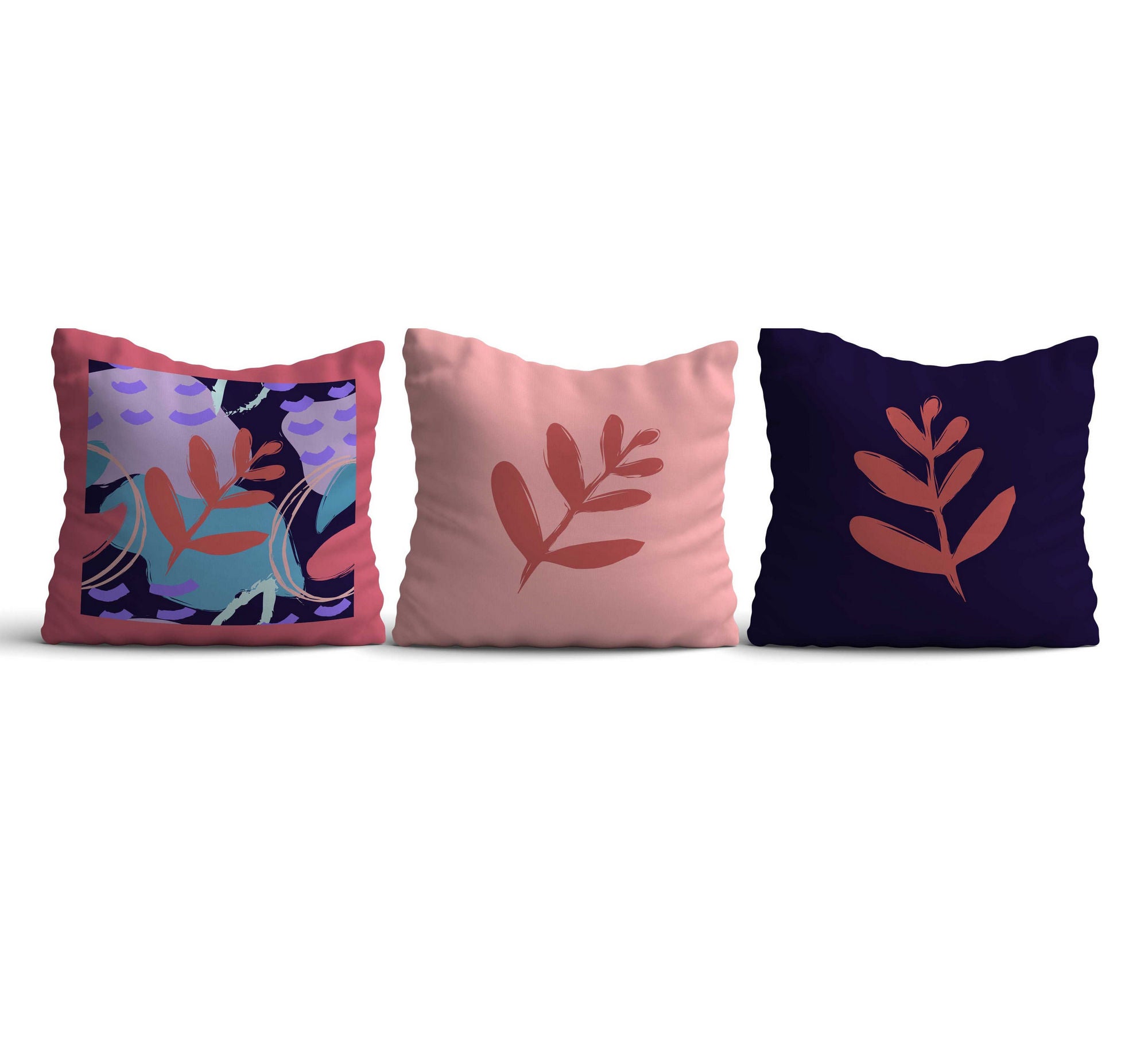Conjunto de almofadas – 43 x 43 cm – Multicolorido – Algodão e poliéster