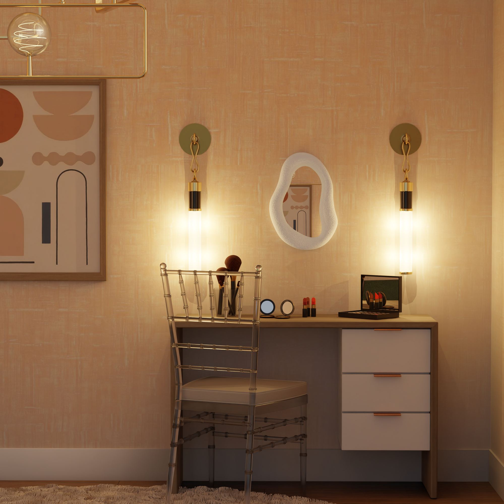Espelho Decorativo-Wabi Sabi Eclipse-Branco