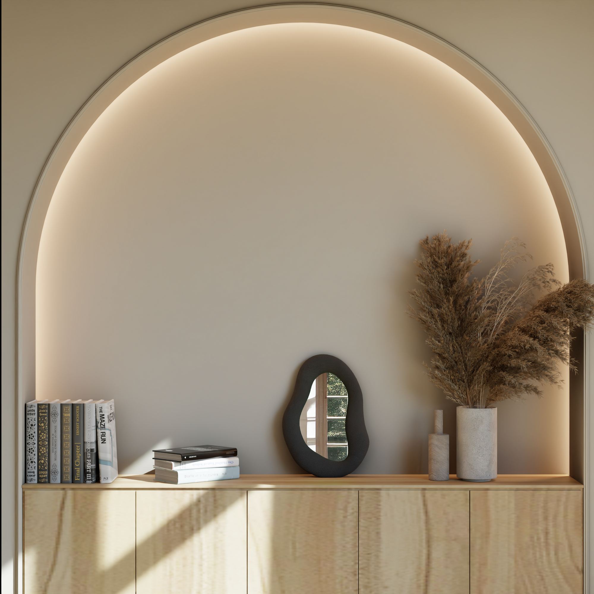 Espelho Decorativo-Wabi Sabi Eclipse-Preto