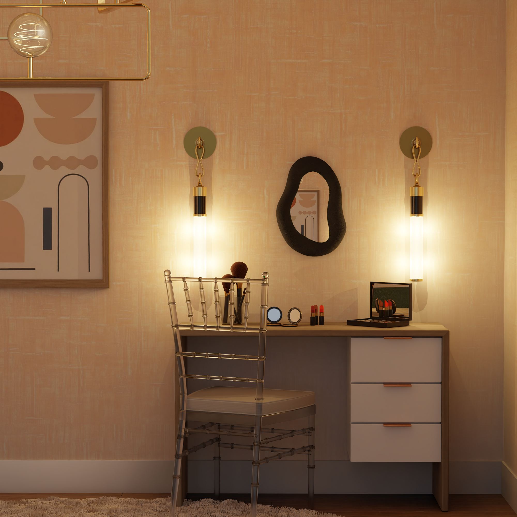 Espelho Decorativo-Wabi Sabi Eclipse-Preto