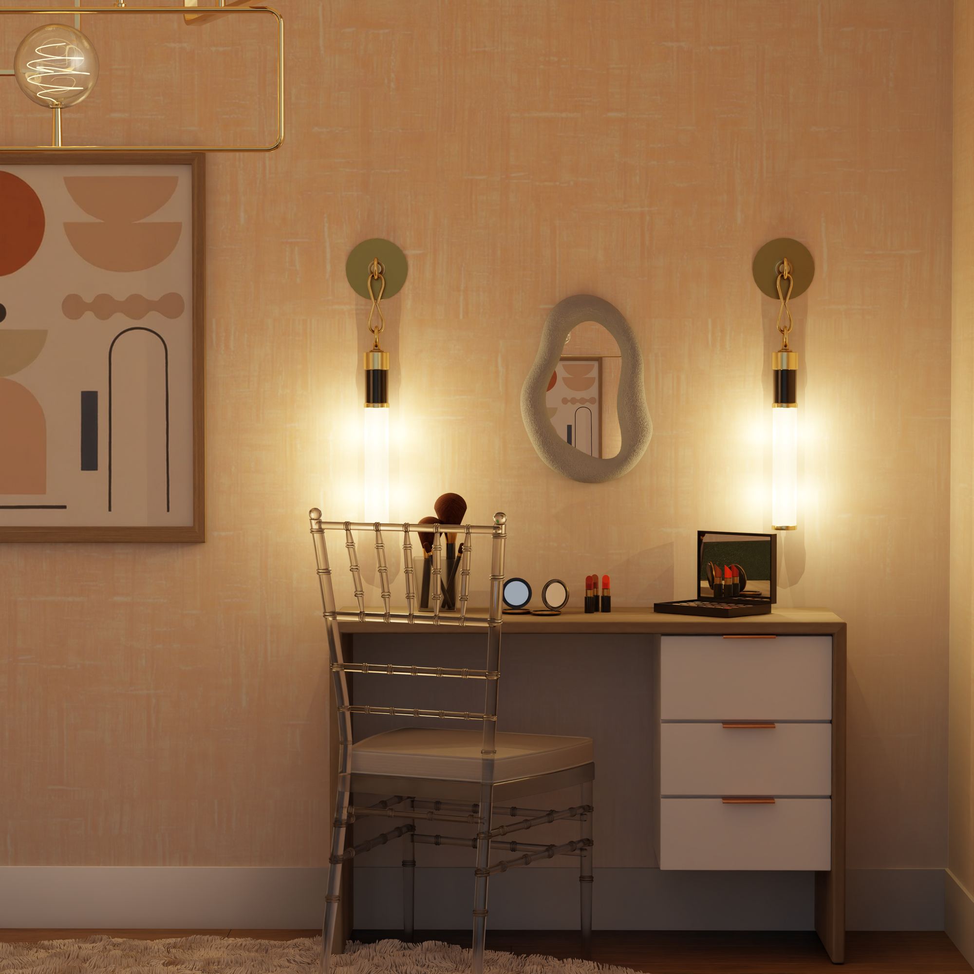 Espelho Decorativo-Wabi Sabi Eclipse-Cinza Concreto