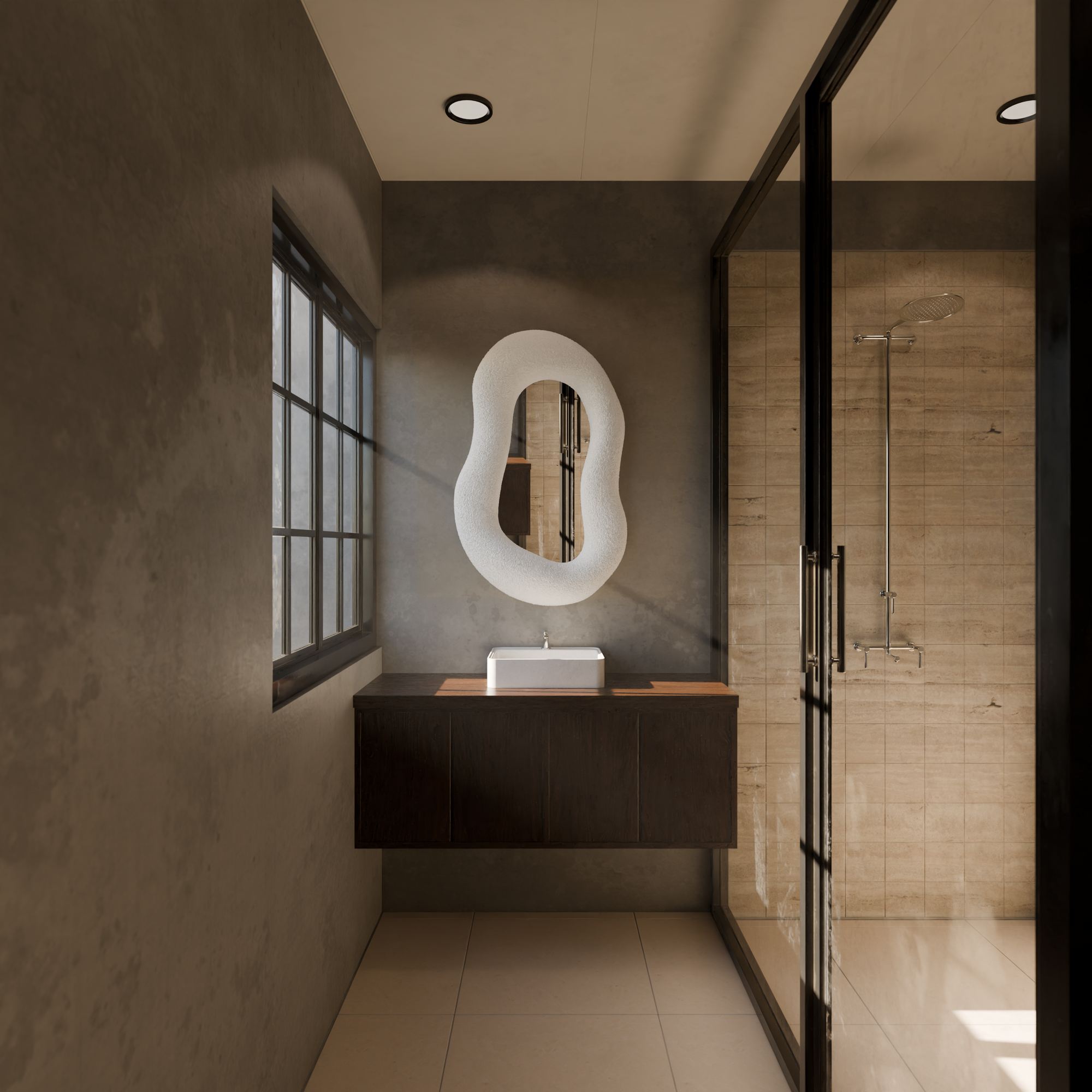 Espelho Decorativo-Wabi Sabi Wabi-Branco