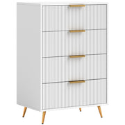Cómoda Moderna com 4 Gavetas 60x40x90 cm - Branco
