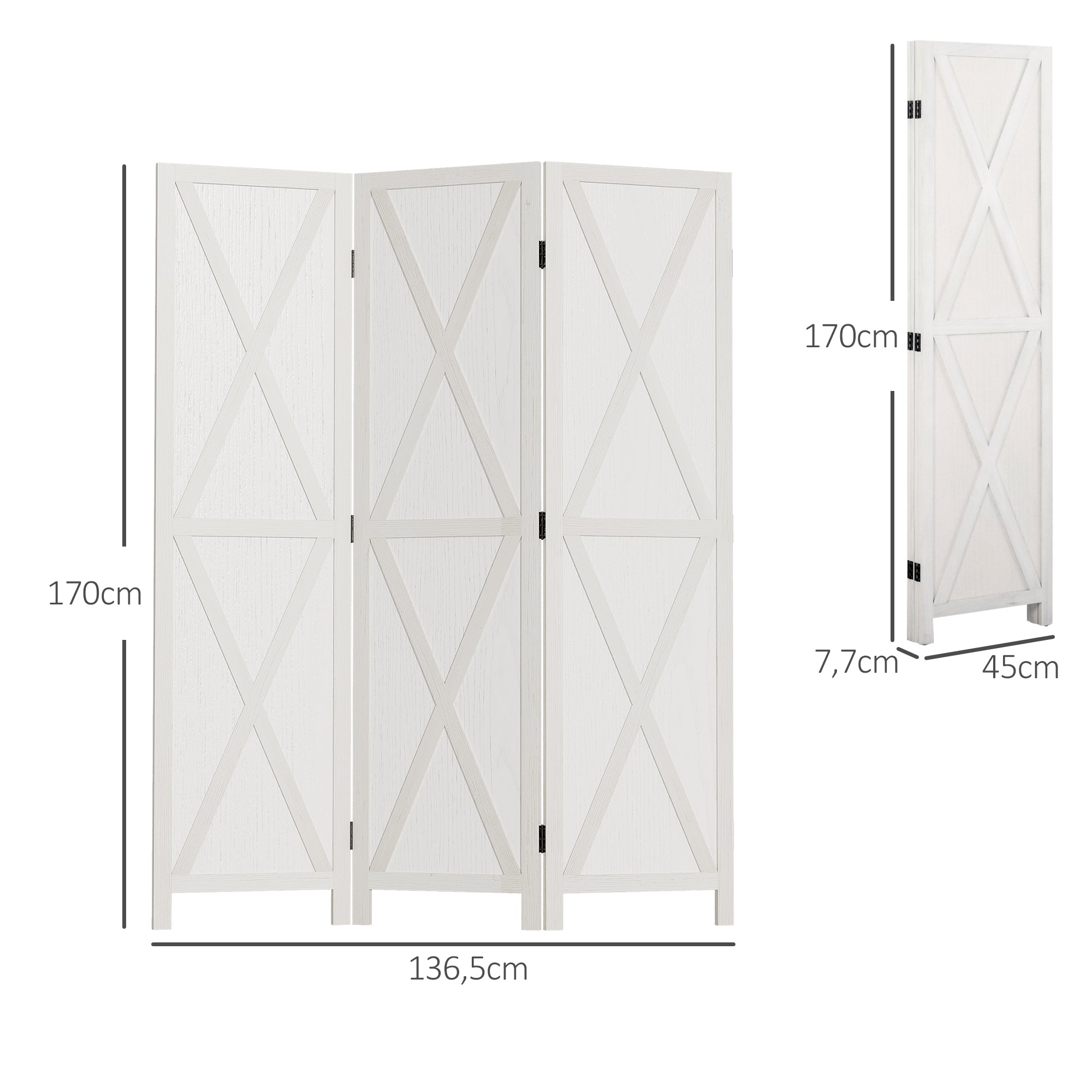 Biombo Separador de Ambientes 136,5x170cm Branco
