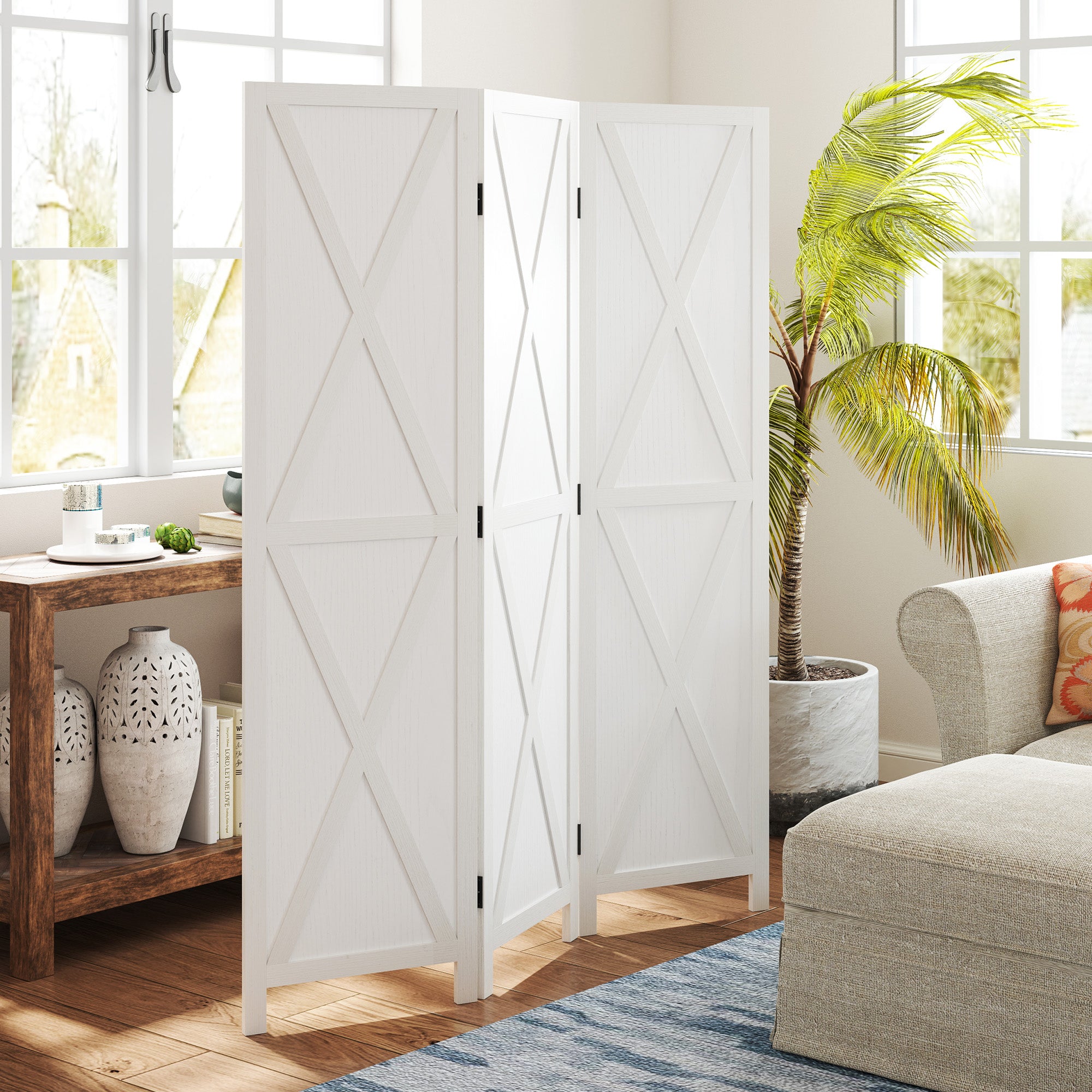 Biombo Separador de Ambientes 136,5x170cm Branco