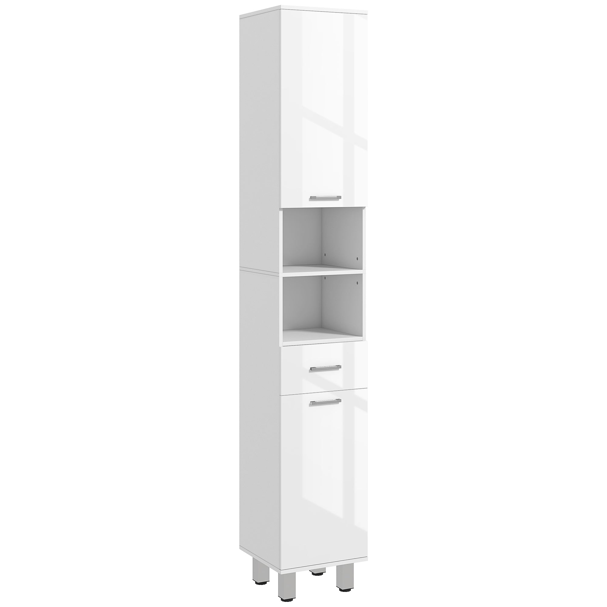 Coluna Casa de Banho Moderna 30x30x180 cm - Branco de Alto Brilho
