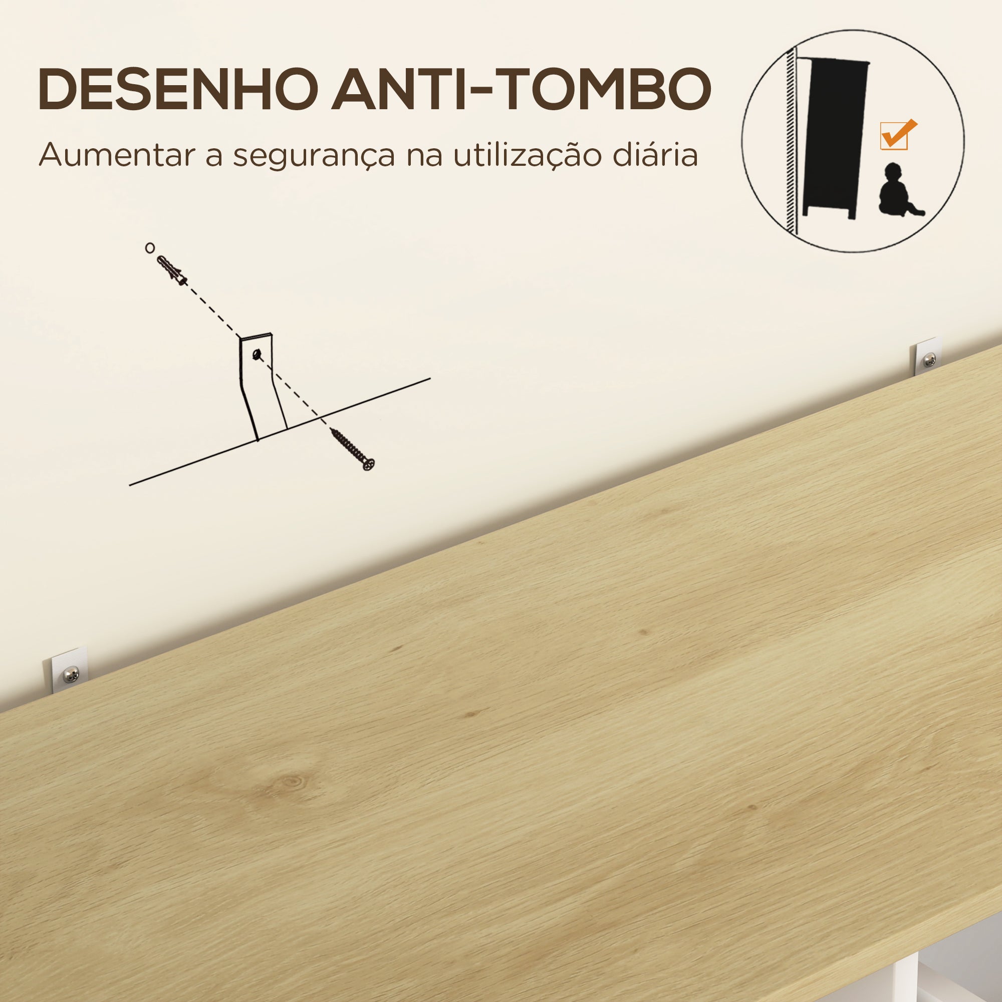 Aparador de Cozinha 105x40x83 cm Branco e Madeira
