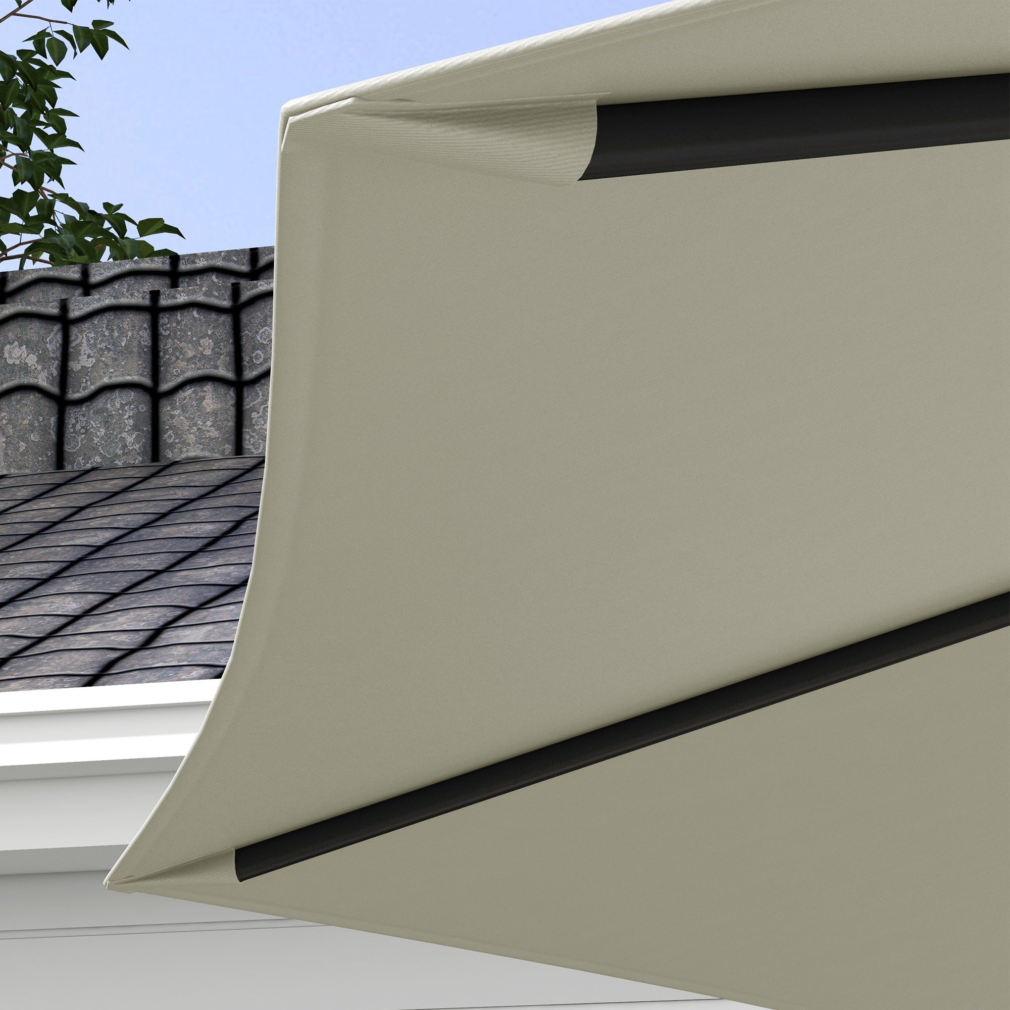Toldo de Substituição Ø295 cm Creme Branco para Chapéu de Sol