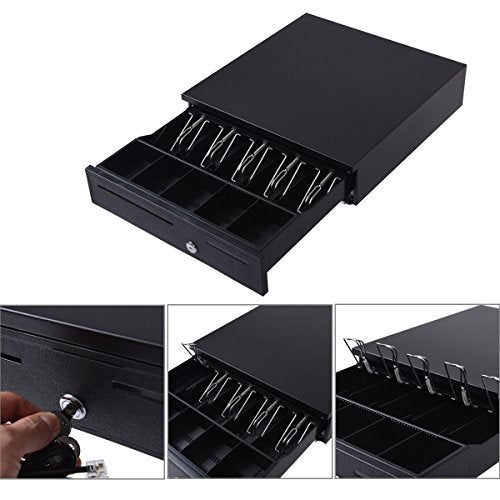 Gaveta de Dinheiro em Metal com Bandeja de Substituição para Notas e Moedas 40,5x42x10cm