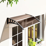 Marquise de Proteção/Toldo – 75x100 cm – Marrom e Preto – Policarbonato, alumínio e PP