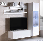 Conjunto de móveis Leiko 3A branco (1,6m)