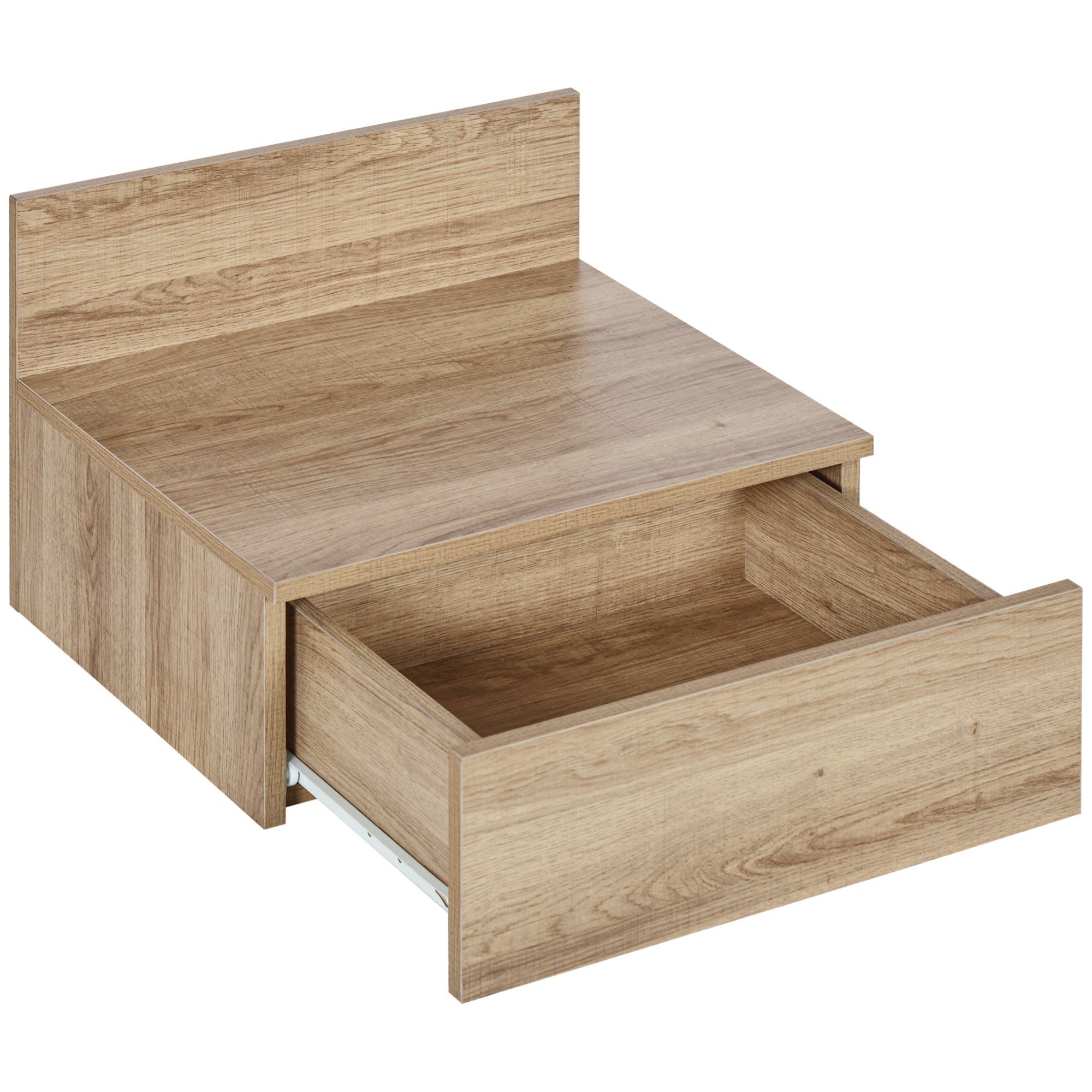 Mesas de Cabeceira Flutuantes Conjunto de 2 - Cor de Madeira Natural 43x36,5x30,5 cm
