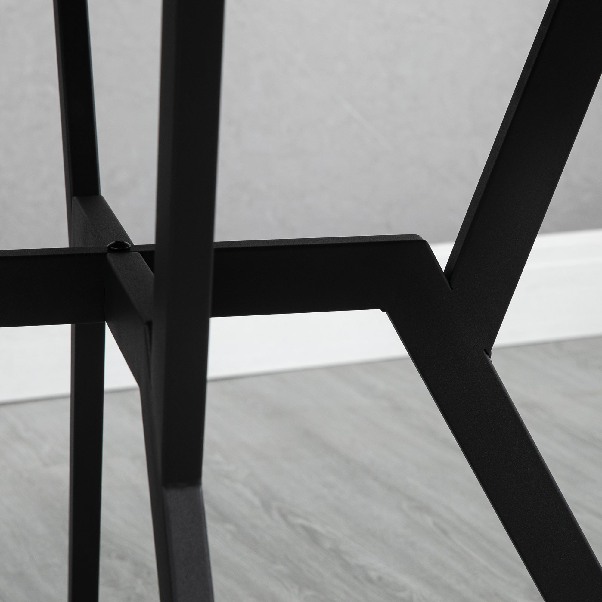 Mesa de Cozinha Redonda Estilo Industrial Marrom e Preto Ø90x76 cm