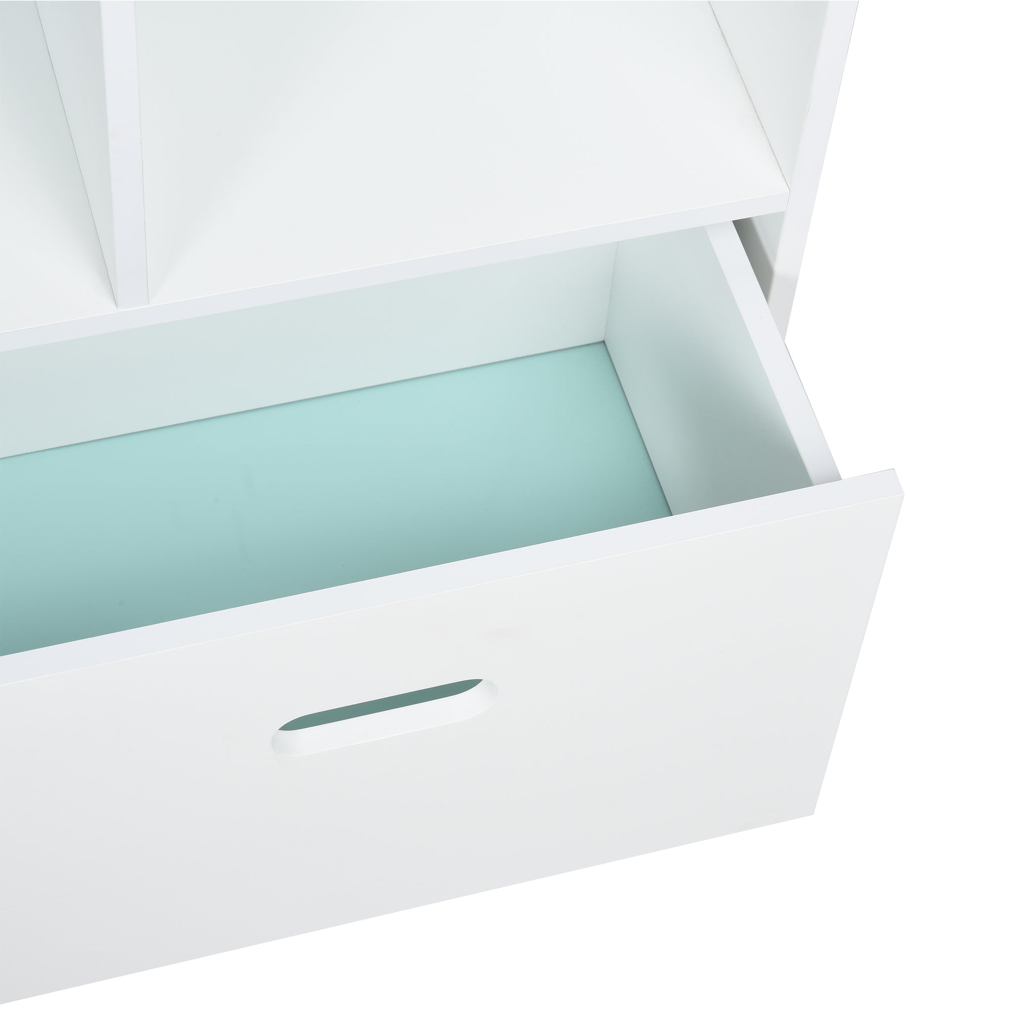 Estante Infantil em Forma de Casa com 8 Compartimentos - 82x30x126cm Branco