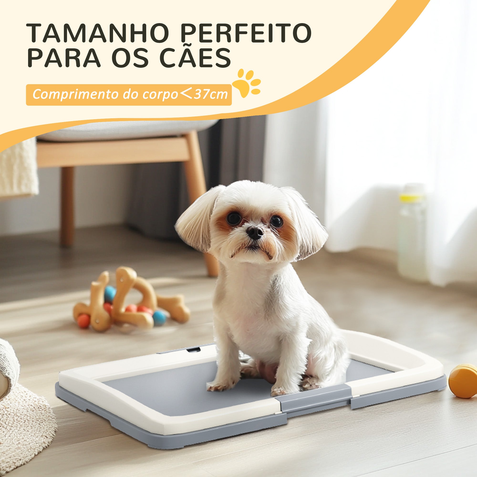 Bandeja Sanitária para Cães 63x48,5x6 cm - Cinza