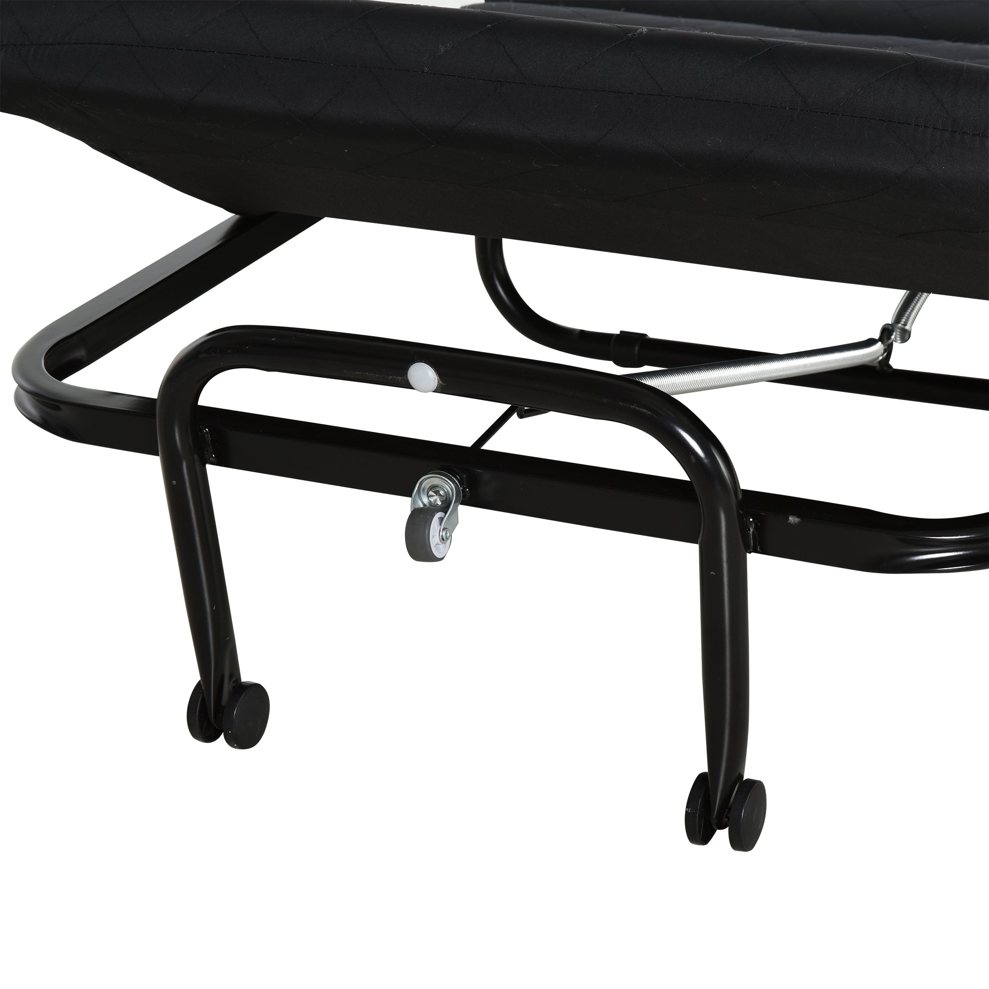 Cama Dobrável – 184x65 cm – Preto – Metal