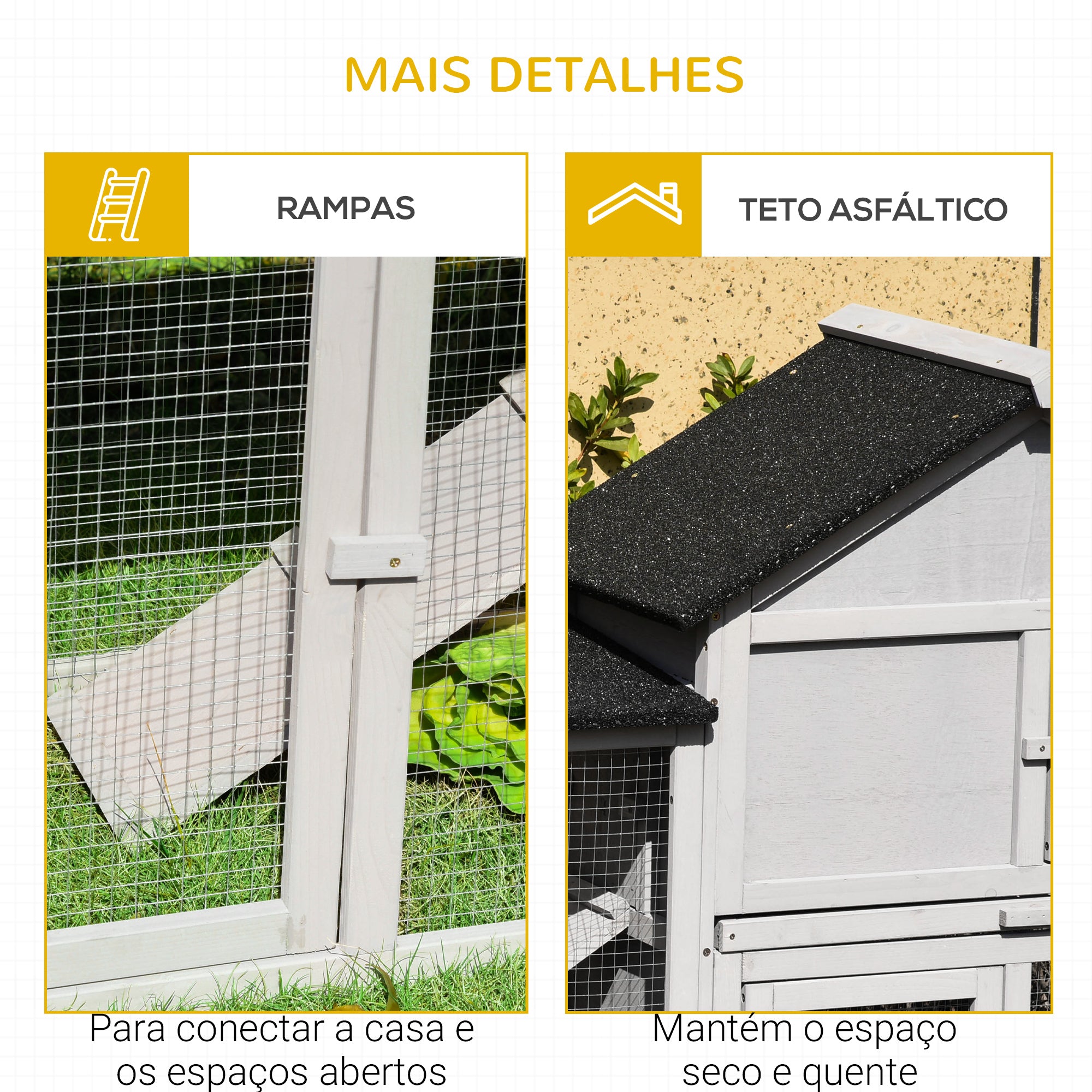 Coelheira Grande de Madeira – 210x45.5x84.5cm – Cinza e Preto
