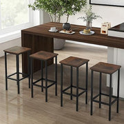 Conjunto de Taburetes de Bar – 30 x 30 x 65 cm – Castanho – Metal