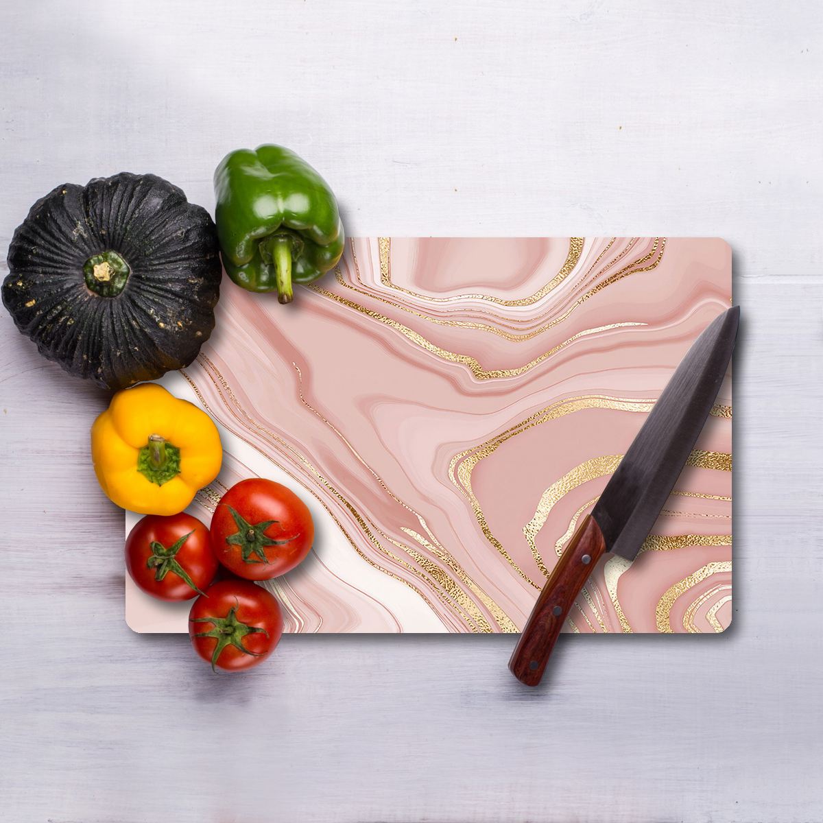 Tábua de Corte – 20 x 30 cm – Multicolorido – Vidro Temperado