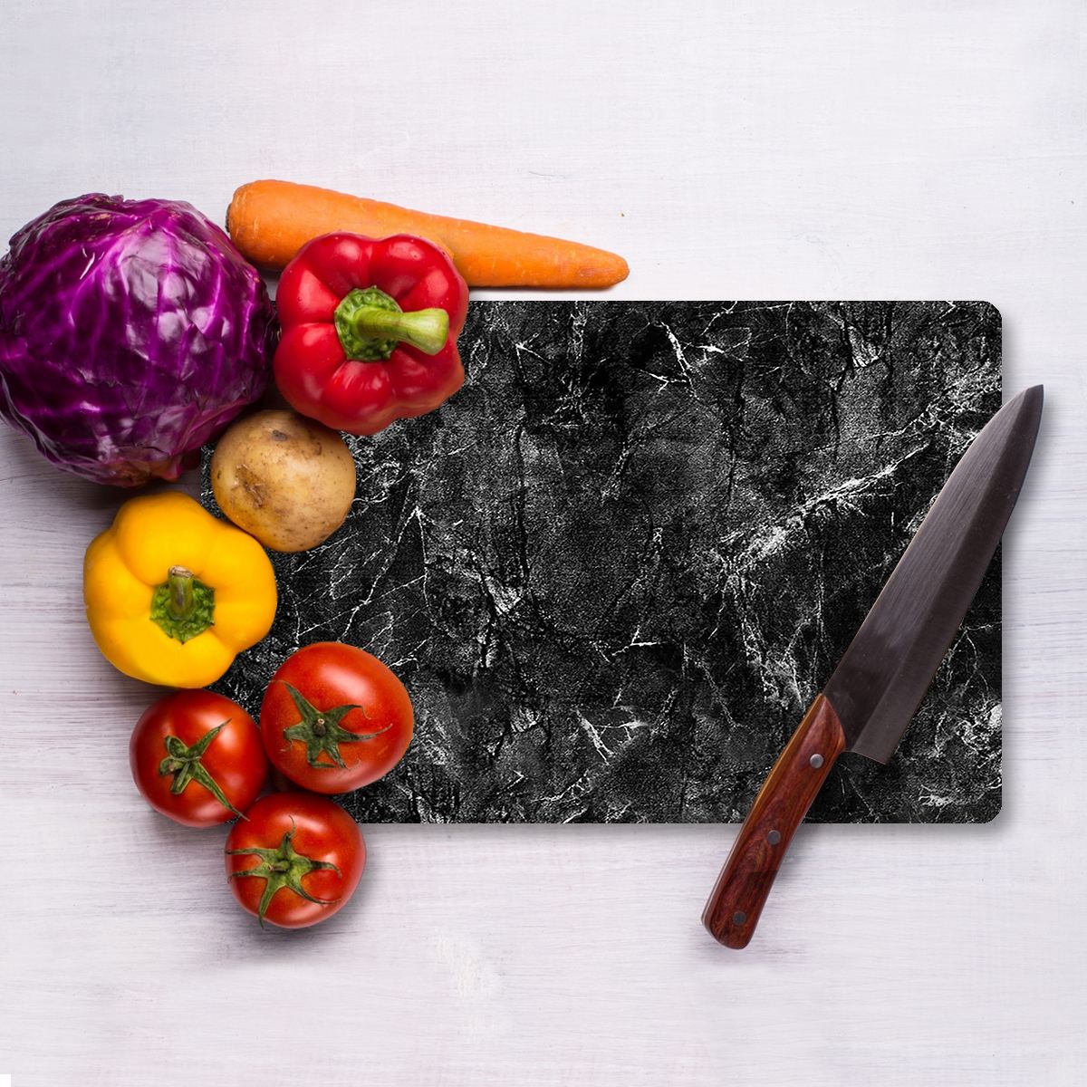 Tábua de Corte – 30 x 40 cm – Multicolorido – Vidro Temperado