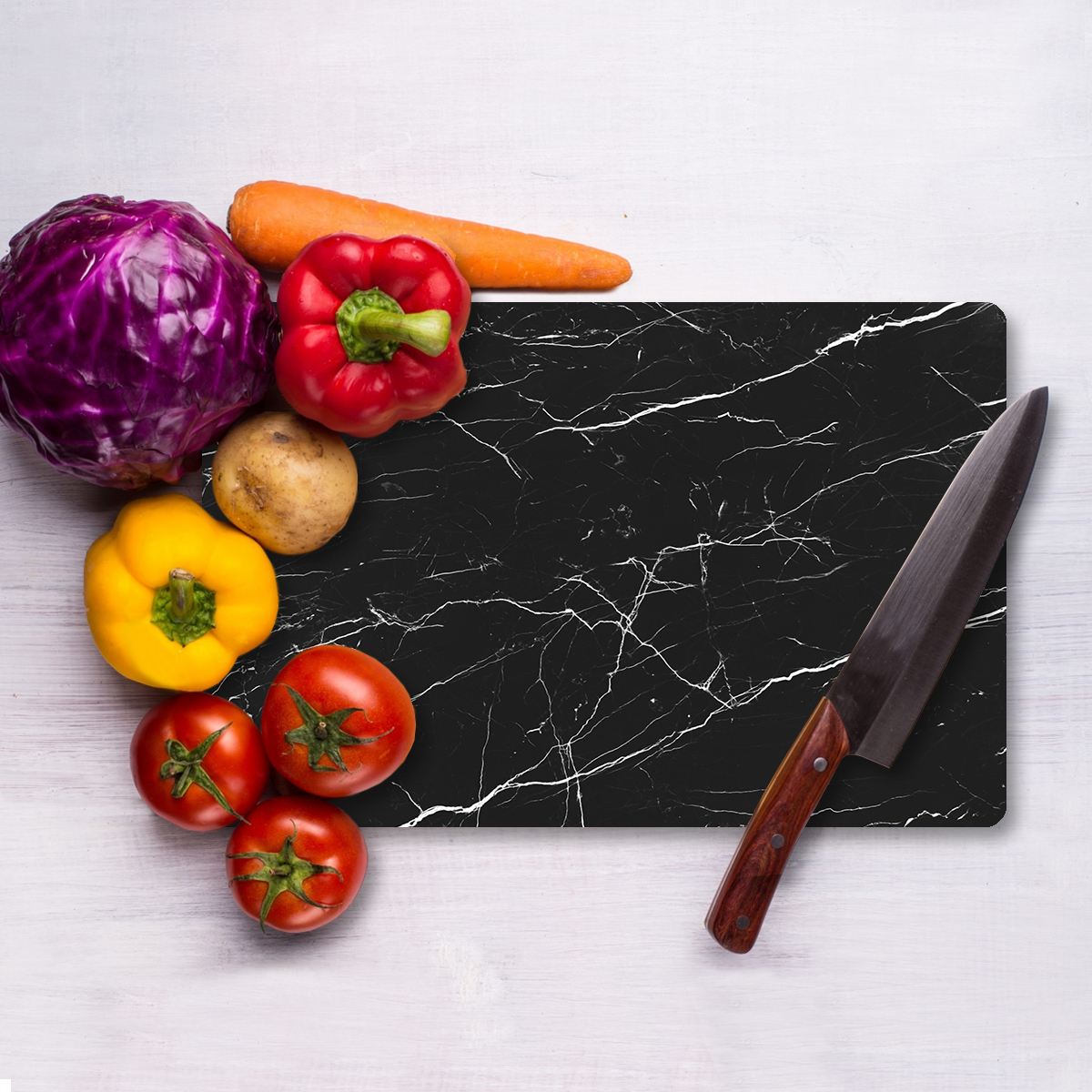 Tábua de Corte – 20 x 30 cm – Multicolorido – Vidro Temperado