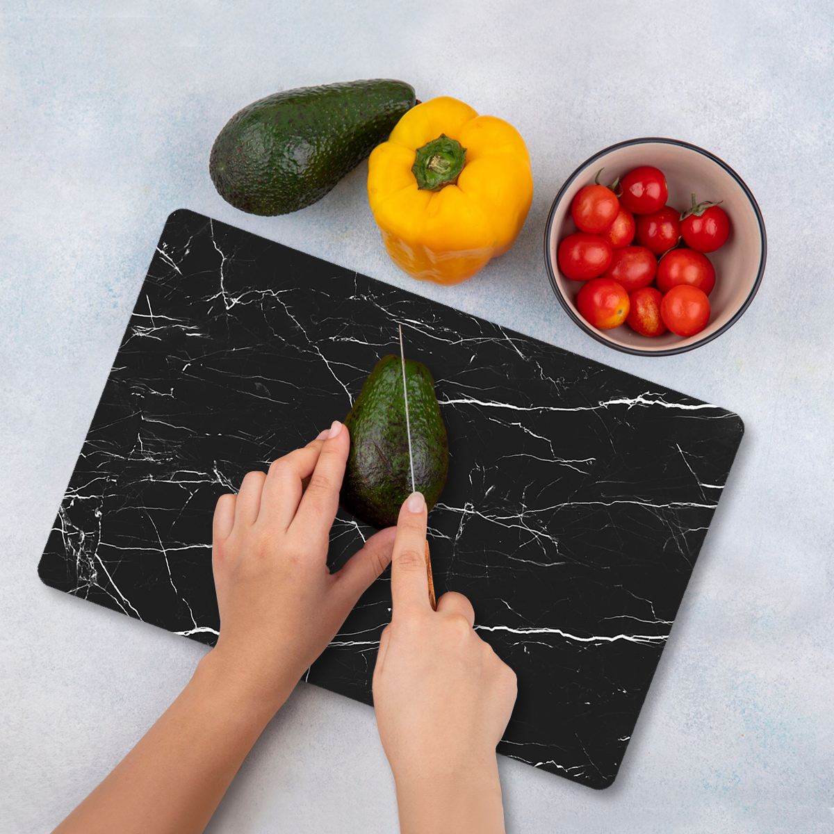 Tábua de Corte – 30 x 40 cm – Multicolorido – Vidro Temperado