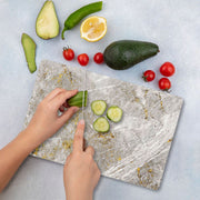 Tábua de Corte – 30 x 40 cm – Multicolorido – Vidro Temperado