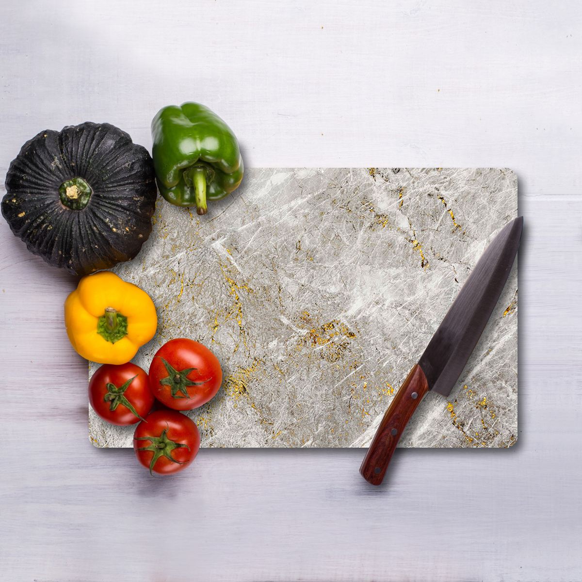 Tábua de Corte – 30 x 40 cm – Multicolorido – Vidro Temperado