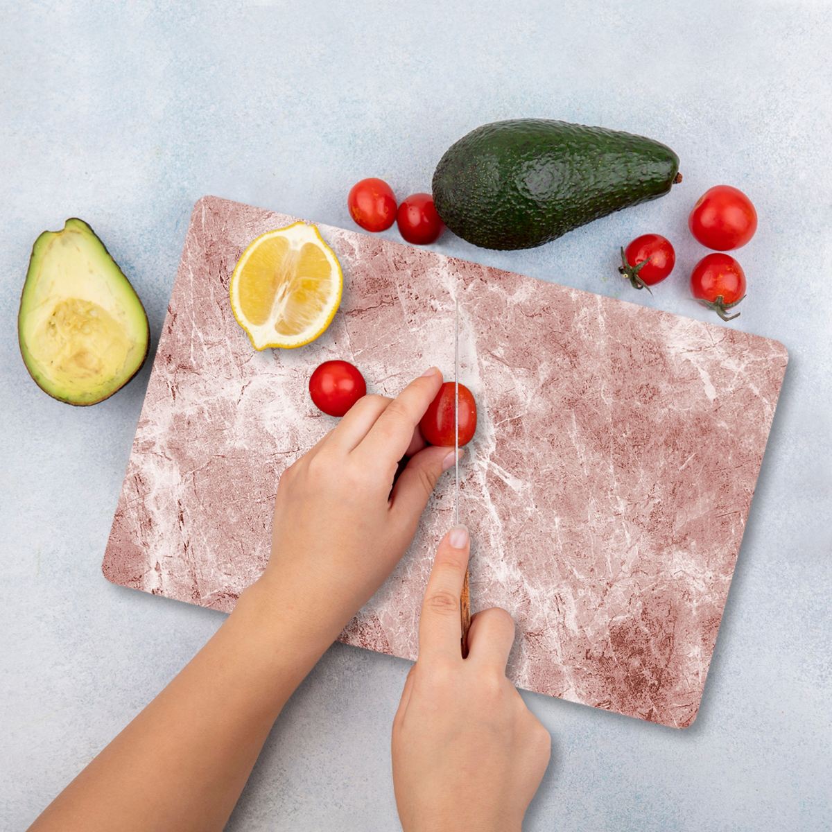 Tábua de Corte em Vidro Temperado – 20 x 30 cm – Multicolorido