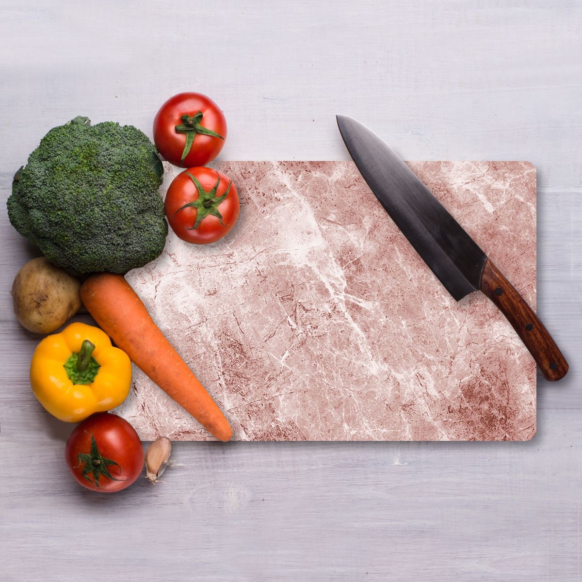 Tábua de Corte – 30 x 40 cm – Multicolorido – Vidro Temperado