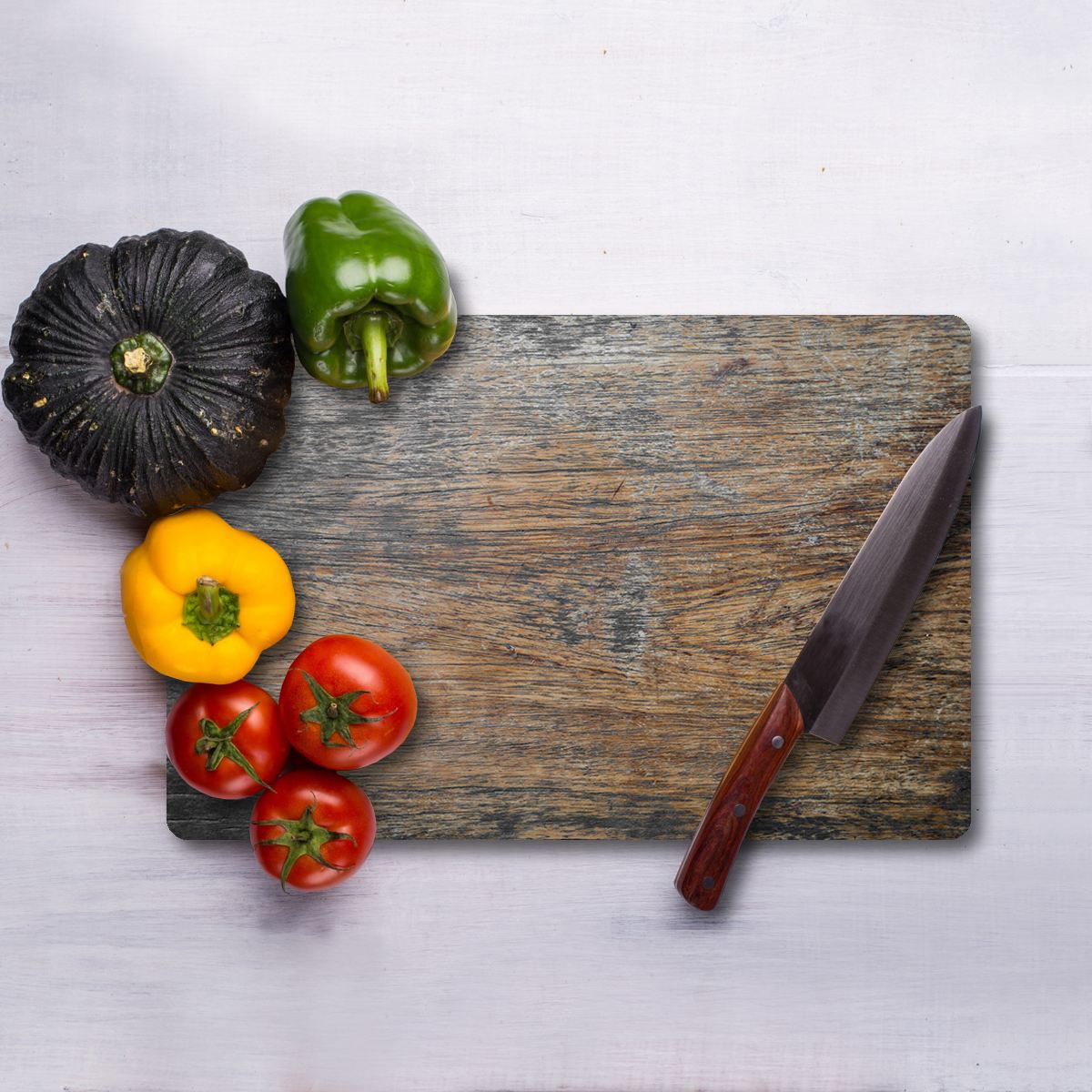 Tábua de corte – 20 x 30 cm – Multicolorido – vidro temperado