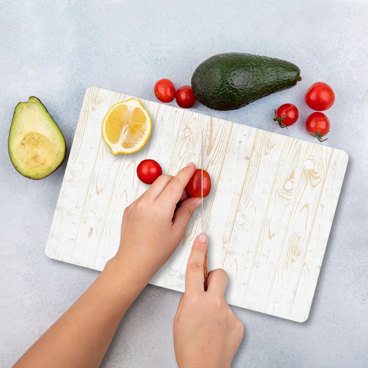 Tábua de corte – 30 x 40 cm – Multicolorido – Vidro temperado