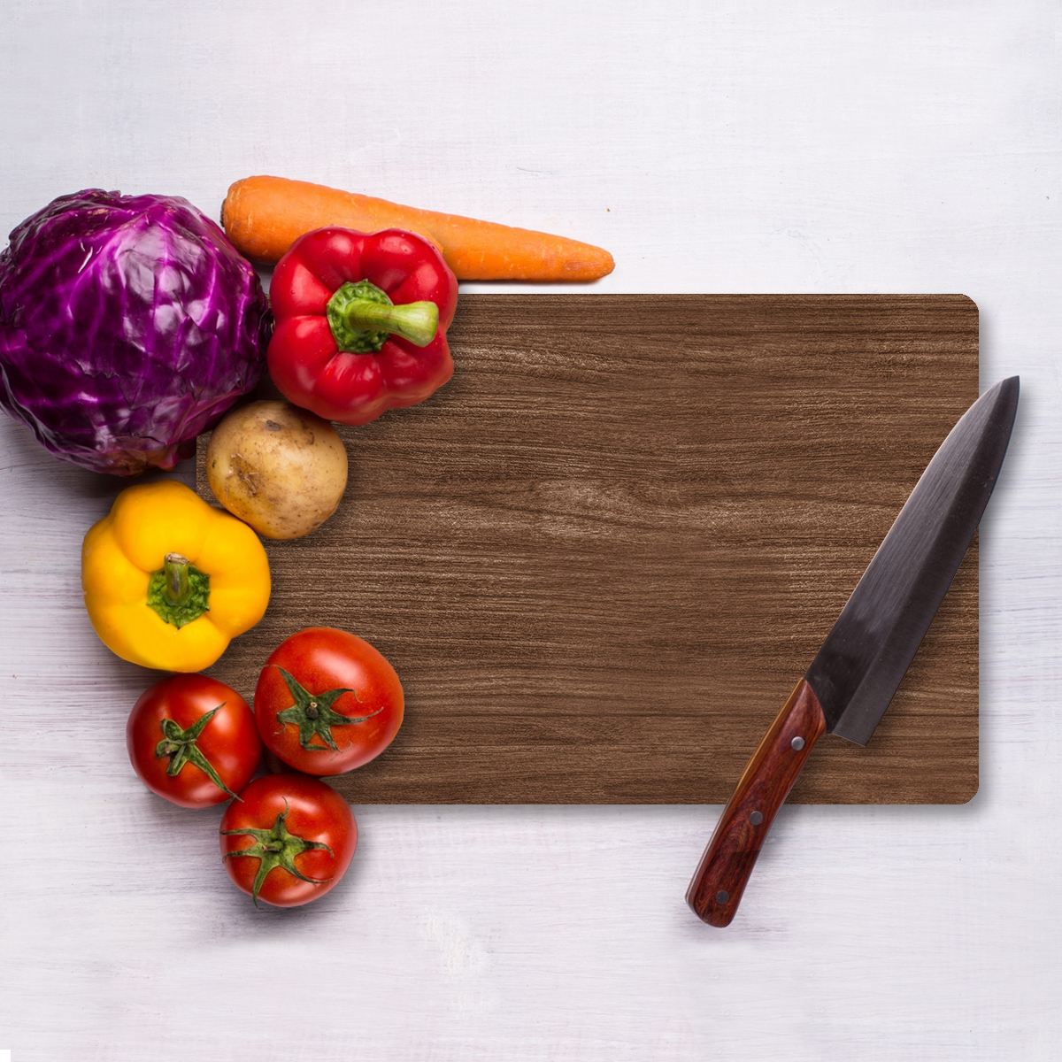 Tábua de Corte em Vidro Temperado – 30 x 40 cm – Multicolorido