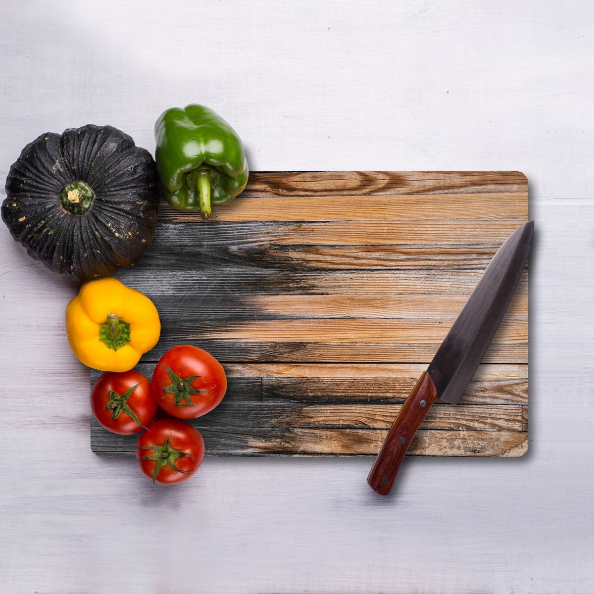 Tábua de Corte – 30 x 40 cm – Multicolorido – Vidro Temperado