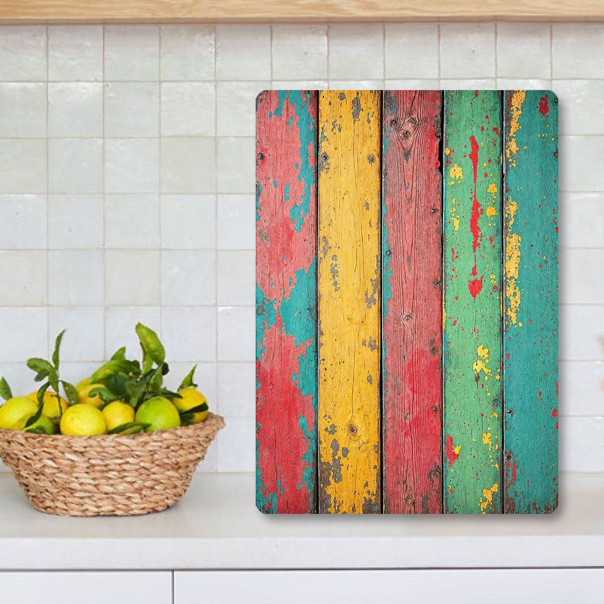 Tábua de Corte 20 x 30 cm - Multicolorido - Vidro Temperado