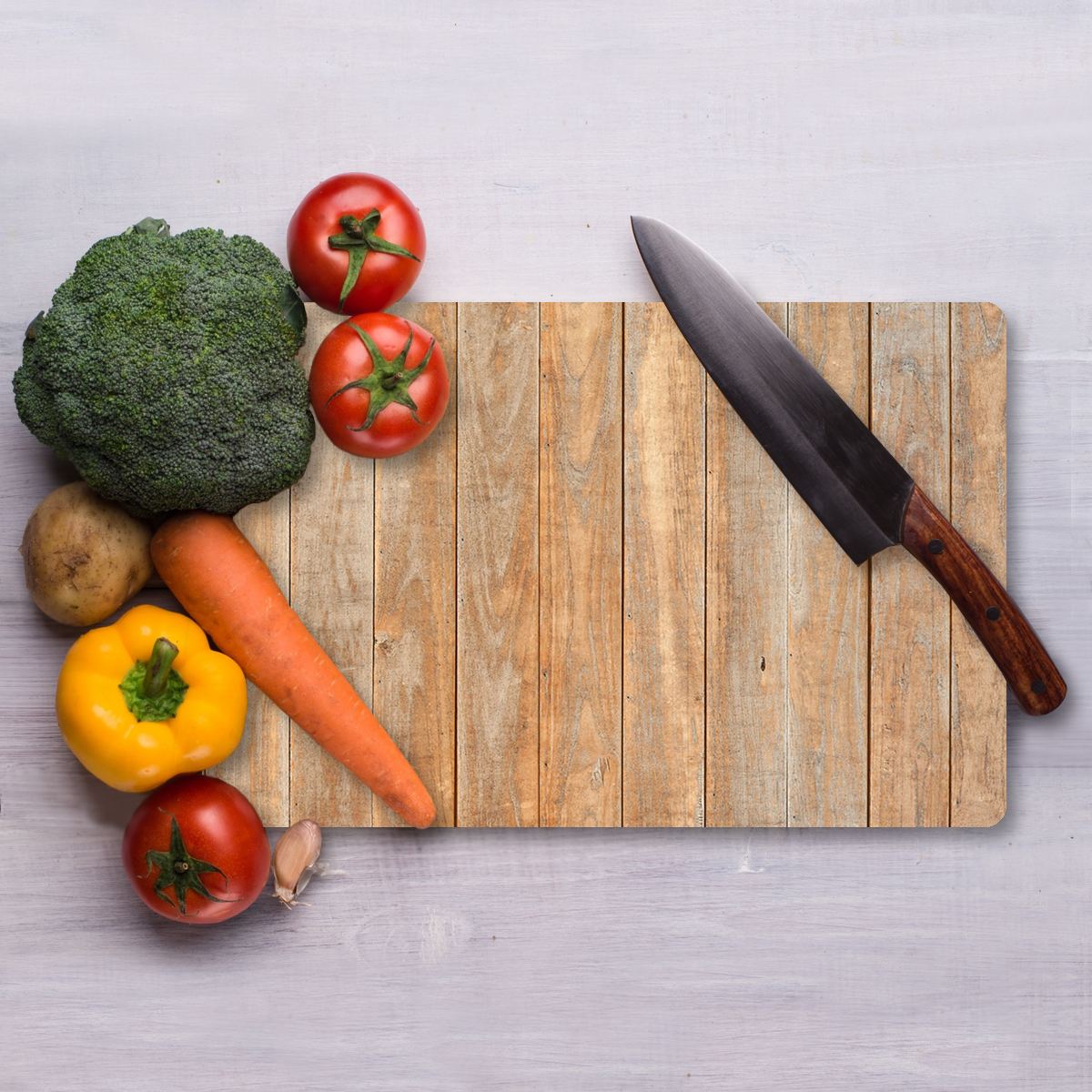 Tábua de Corte de Vidro Temperado – 20 x 30 cm – Multicolorido