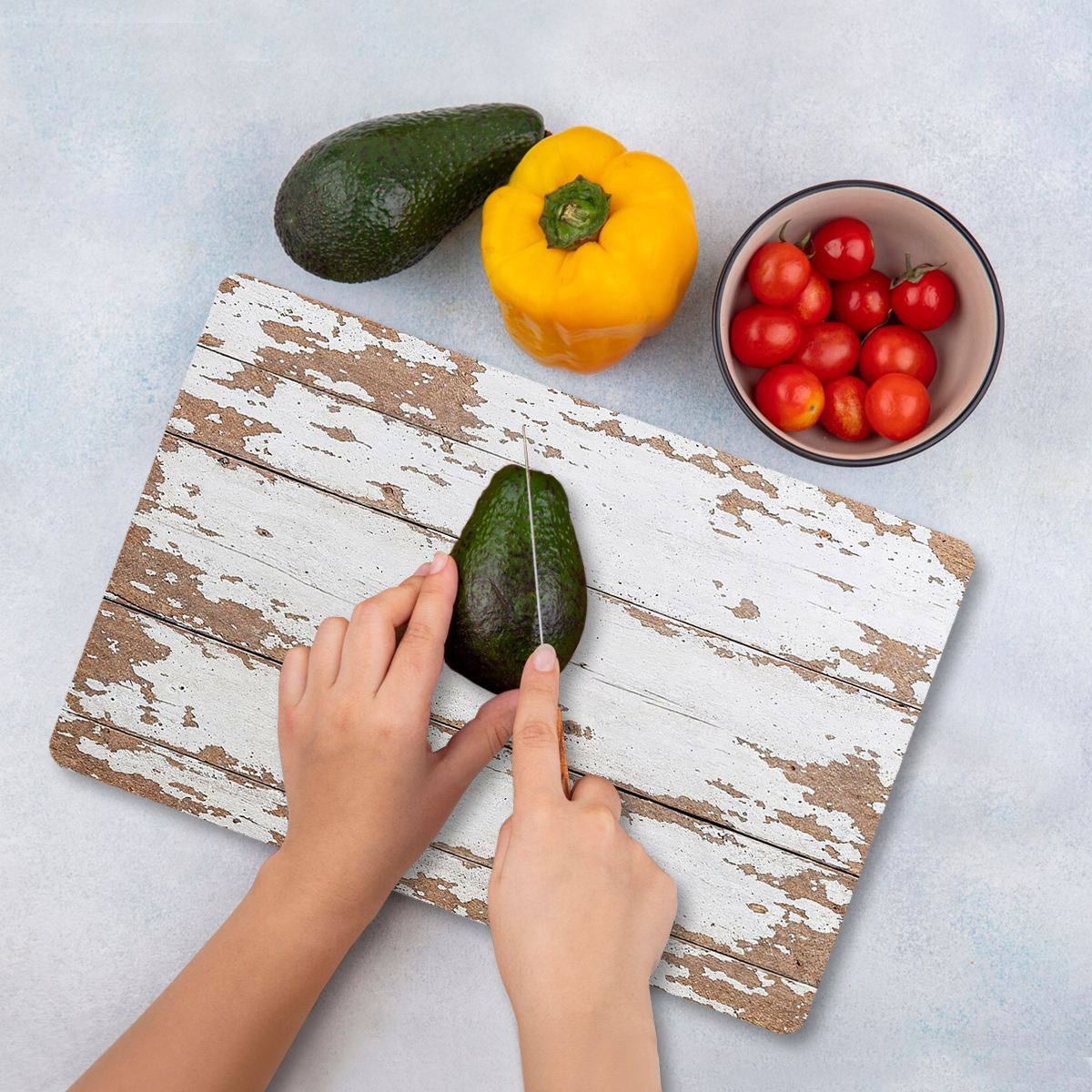 Tábua de corte – 20 x 30 cm – Multicolorido – Vidro Temperado