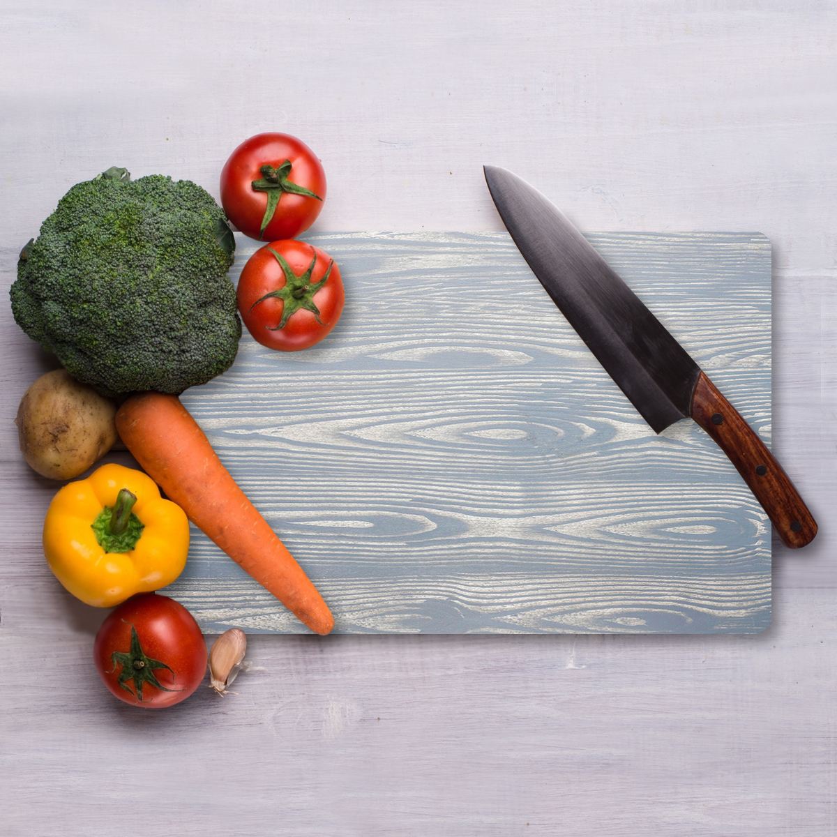 Tábua de Corte em Vidro Temperado – 30 x 40 cm – Multicolorido